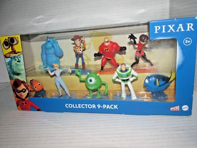 Disney Pixar Collector Set Mattel Buzz 9-Pack Nemo Woody And More