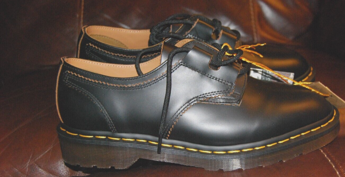 Dr. Martens 1461 Ghillie Smooth Low Top Black Leather Shoes Dr. Martens 1461 Ghillie Smooth Low Top Black Leather Shoes