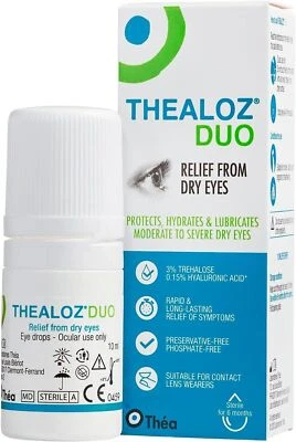 1, 2, 3 x 10ml Thea Thealoz Duo Preservative Dry Eye drops