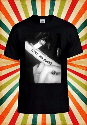 Give No F*cks Weed Attitude High Herren Damen Trägershirt Tank Top Unisex T-Shirt 1371