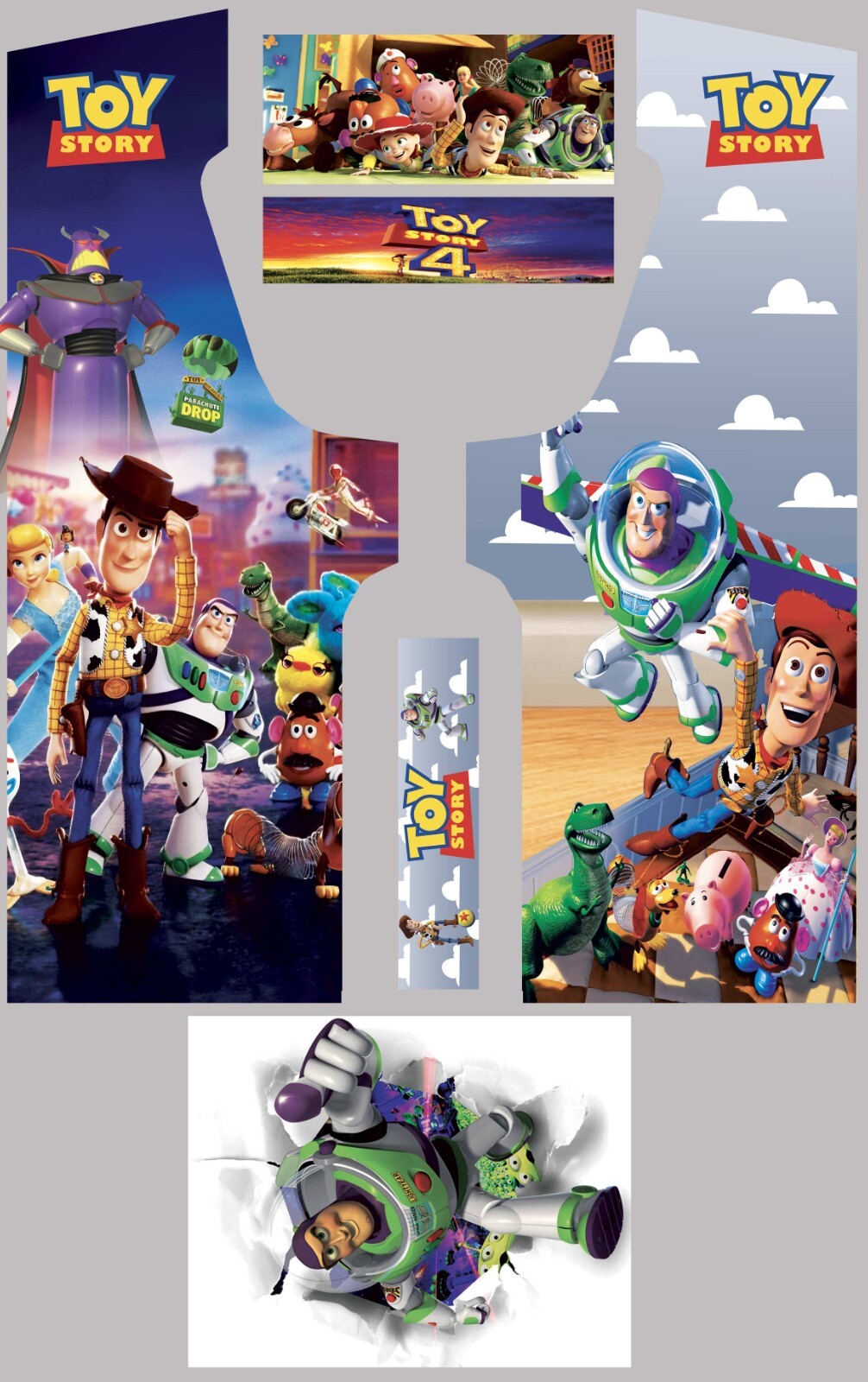 Stickers Toy Story modèle 1 pour déco de salle de jeux