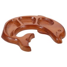 Charcuterie Platter Wood Tray for Food Display with Divided Compartments Brown