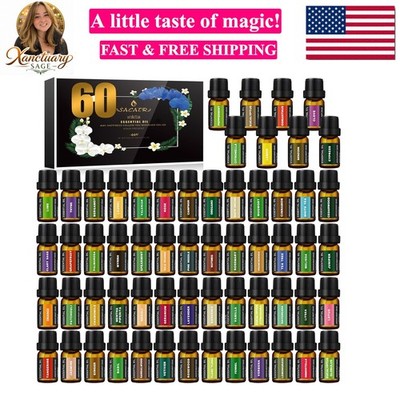 60 Bottles  Essential Oils Set - Natural Essential Oils for Diffuser, Humidif...