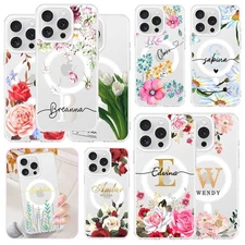 Girls Flower Custom Phone Case For iPhone 17 Air 16e 15 14 Pro 13 Magnetic Cover