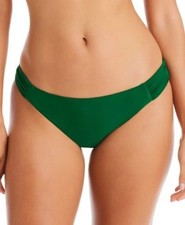 Bar III Core Solids Bikini Swim Bottom Shirred Midnight Jungle Green Size XL