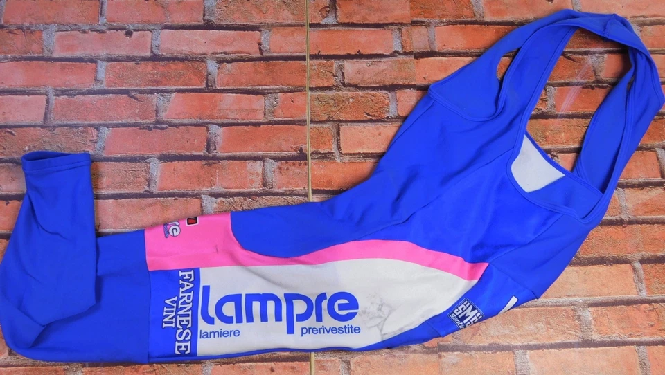 LAMPRE SANTINI Invernal Maillot Body Bici Ciclismo Salopette (055) Talla S - Imagen 1 de 3