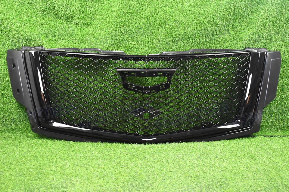 Se adapta a Cadillac Escalade 2015-2020 parachoques delantero superior rejilla negro brillante con cámara Foto 2 de 4