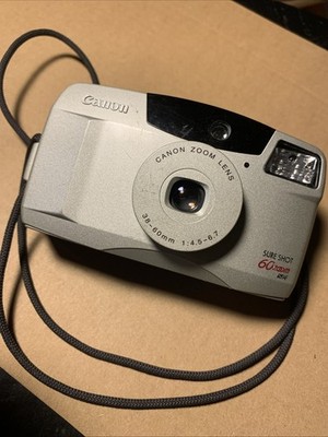 Canon Sure Shot 60 Zoom analoge Kompaktkamera 35 mm getestet & funktionsfähig