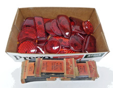 Vintage Antique Car Glass Tail Light Lens Lot Of 24