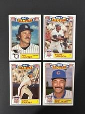 Topps 1988 Baseball Cards. 4 Card Lot 1987 All Star Game Commemorative Set. 