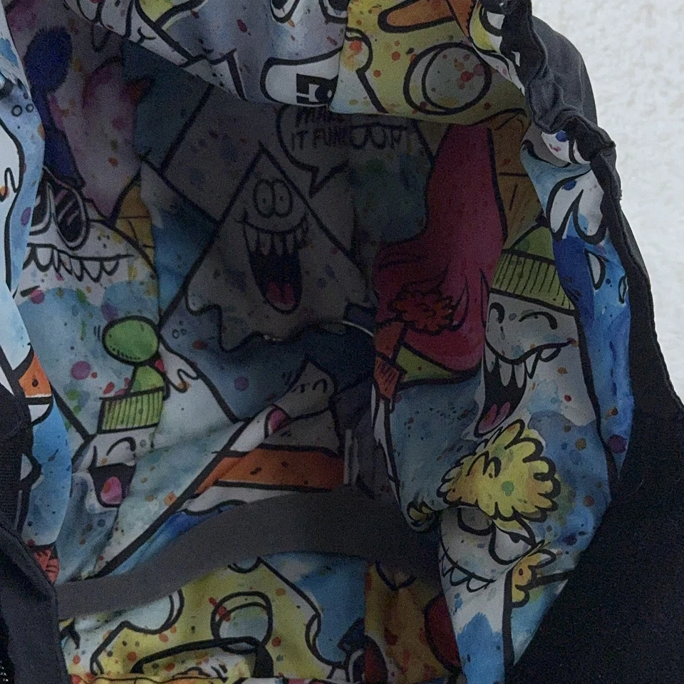 DC Shoes Jacket Mens Medium Hooded Zip Graphic Lined Skateboarding Snowboard - Image 3 of 4