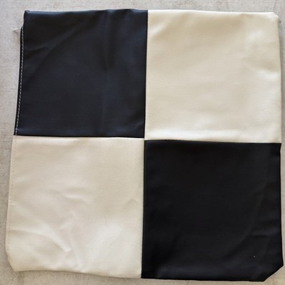 Black & White Checkered Pillow Covers set 2 modern MCM 18x18 b182