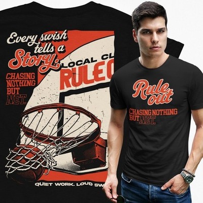 Basketball T Shirt Herren Streetwear Sport Shirt Rule Out Baumwolle