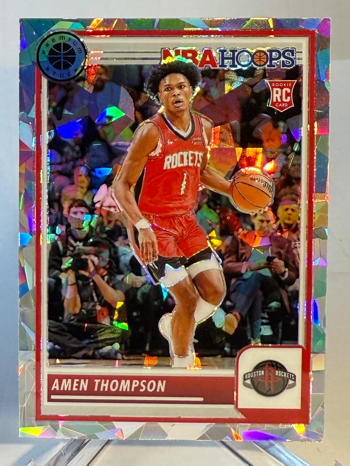 2023 NBA Hoops Premium Stock Amen Thompson Rookie #86 Cracked Ice (RC)
