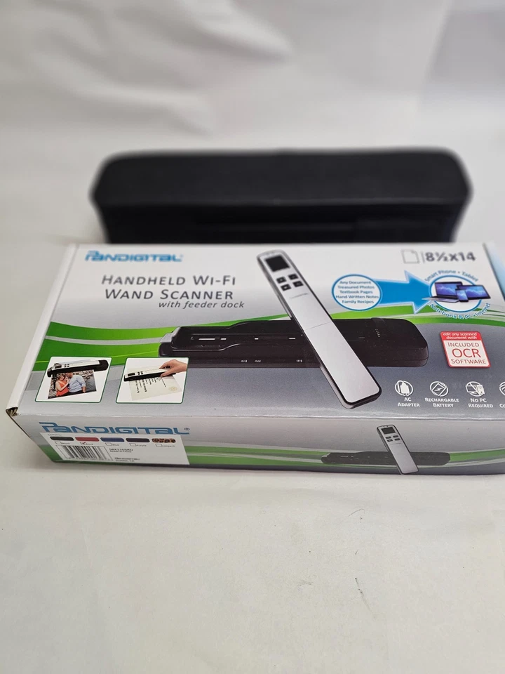 Pandigital Handheld Wi-Fi Wand Scanner S8X1103 & Feeder Dock Red - Image 4 of 4