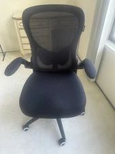 Hbada Office Desk Chair with Flip-Up Armrests and Saddle Cushion, Ergonomic O...