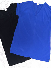 PPWC 2 Dresses 'A New Day' Blue black V-neck short cuffed sleeves Pullover 2XL