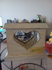 Shabby Chic Garden Tool Storage Box. 7" Height 7" Length 5" Width