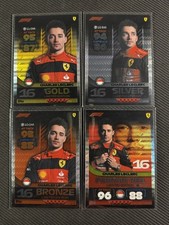 2022 Topps Turbo Attack F1 Cards x4 Charles Leclerc Gold Silver Bronze Ferrari