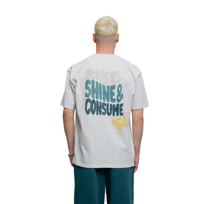 FRESH FLAVOURS T-SHIRT RUNDHALSAUSSCHNITT RISE ECRU/GRÜN