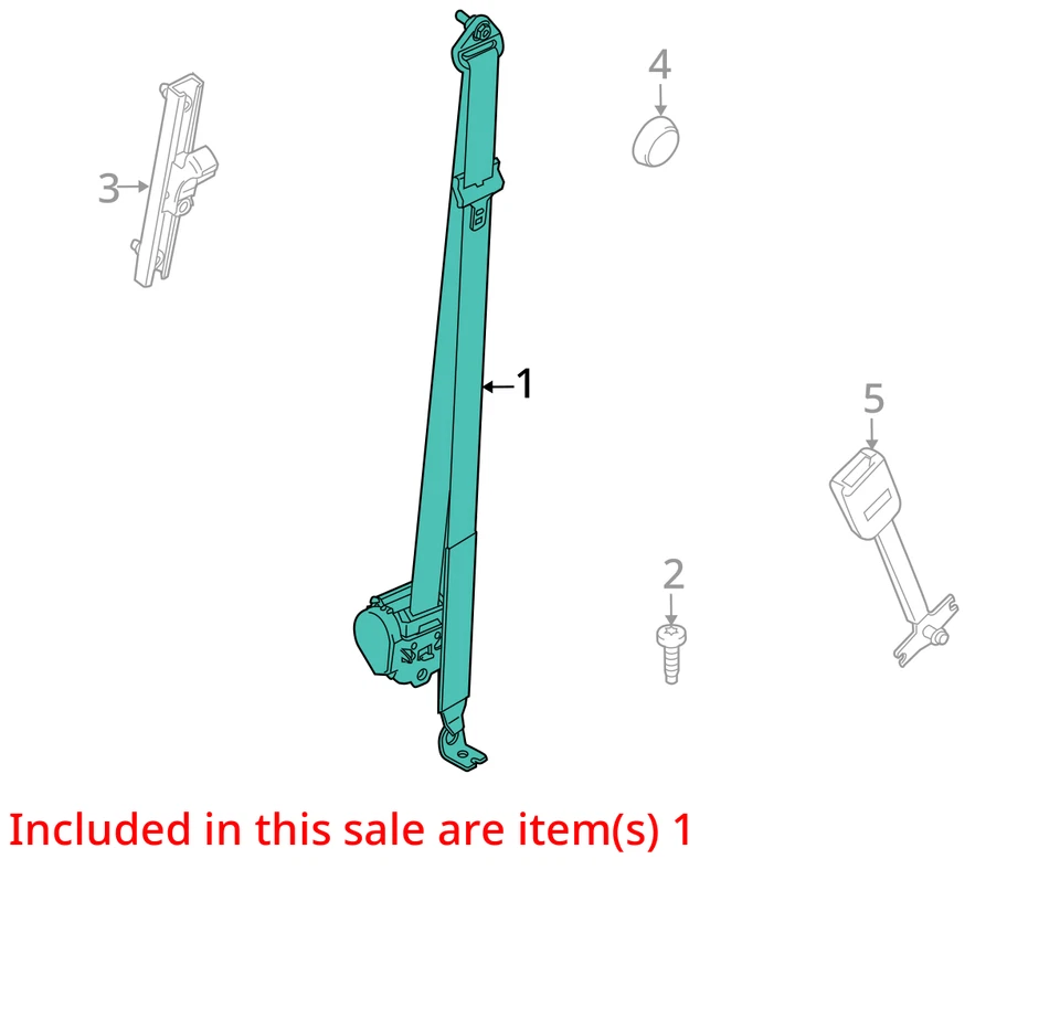 Cinturón de seguridad delantero asientos cubo pasajero se adapta a 10-13 TRANSIT CONNECT 1514764 Foto 3 de 4