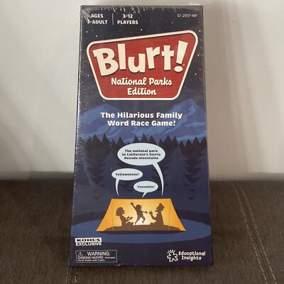 NEW! BLURT! Board Game ~ National Parks Edition ~ Kohl s Exclusive - RARE ~ MINT