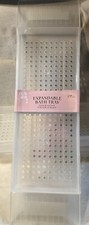 Expandable Bath Tray for Bathtubs, Plastic Shower and Bath Shelf Caddy