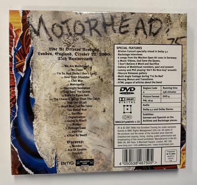Motörhead - 25 & Alive “Boneshaker” CD / DVD 2001 BMG Release UK
