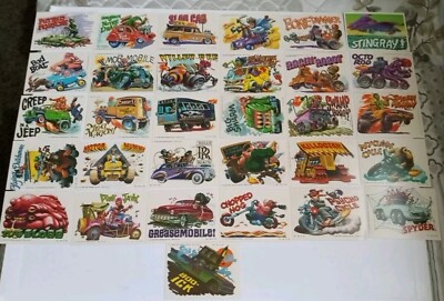 Weird Wheels Sticker Trading Cards Vintage 1980 Lot 3
