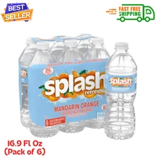 Splash Refresher Mandarin Orange Flavored Water, 16.9 Fl Oz (Pack of 6)...