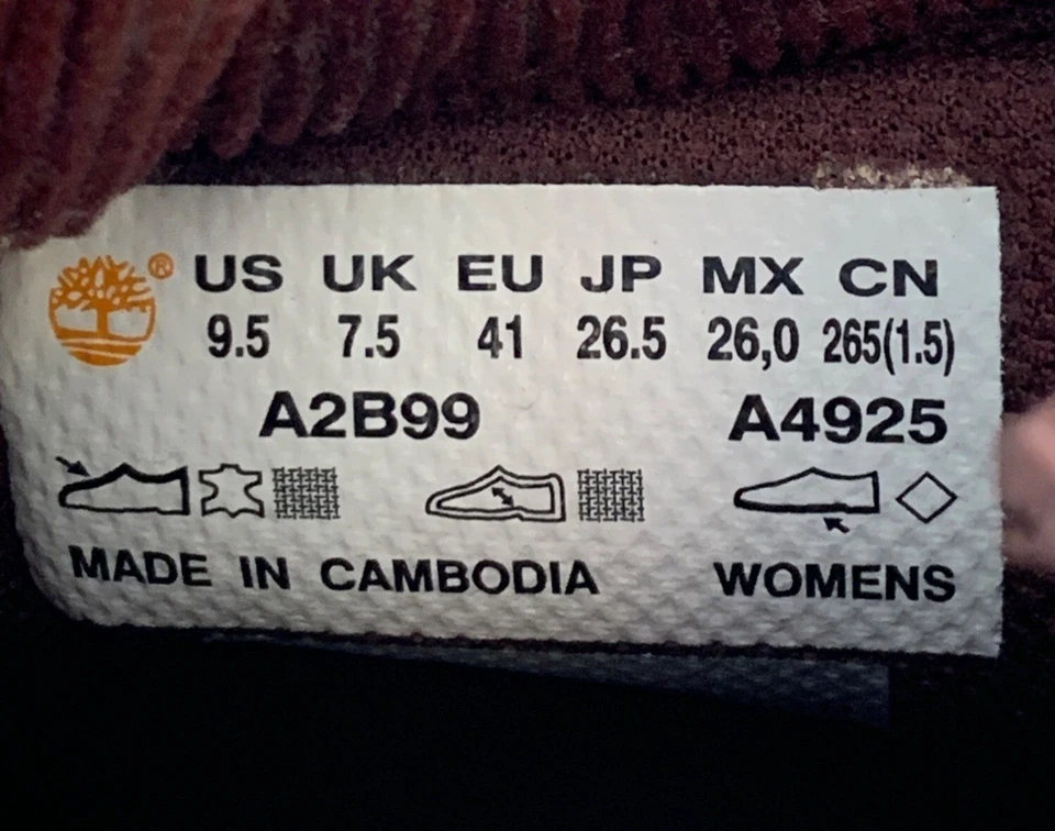 Timberland Kinsley фиолетовый нубук на шнуровке ботильоны размер 9,5 зажим подошвы B9030 - Изображение 2 из 4