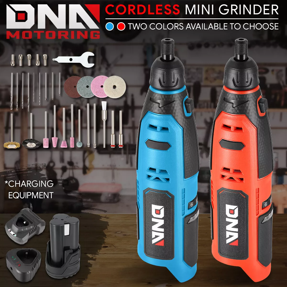 12V Cordless Electric Mini Drill Grinder Power Rotary Tool Set  w/Battery+Charger