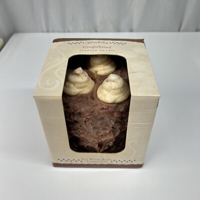 Vintage White Barn Candle Co Homebaked Realistic Cake Like Candle Gingerbread 