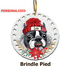 PERSONALIZED-French Bulldog Ornament-Christmas Tree Ornament