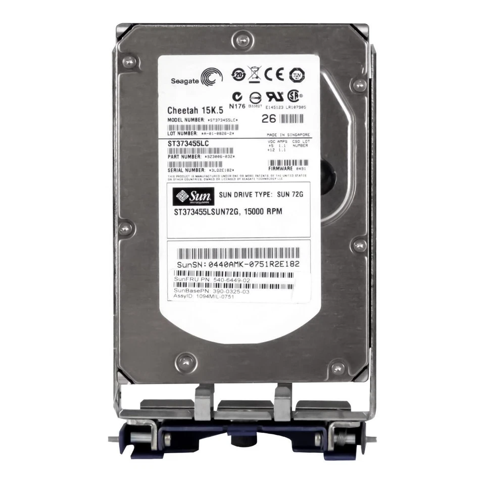 Disco Rigido Sun 540-6449-02 ST373455LSUN72G 73GB 15000U/Min SCSI U320 3.5'' - Immagine 3 di 3