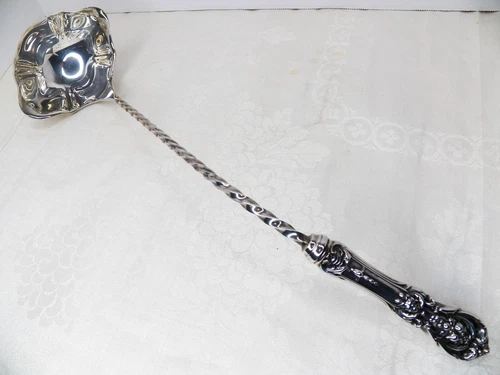 REED & BARTON FRANCIS 1ST STERLING SILVER HH PUNCH LADLE 15 1/2"   NO MONOGRAM
