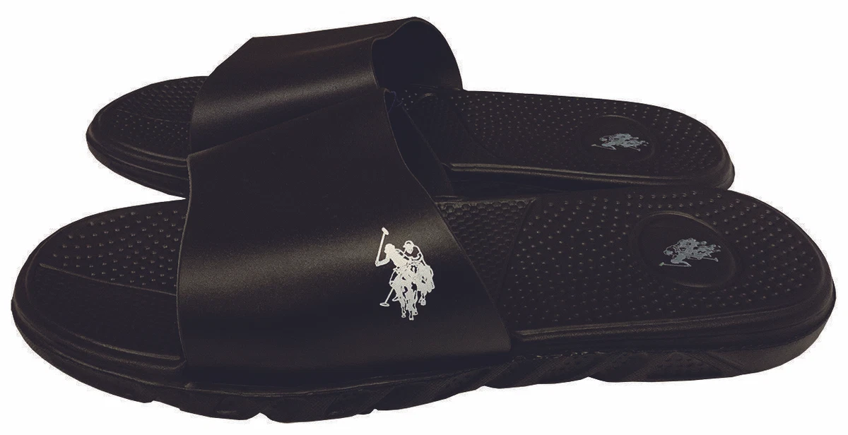 Mens U.S. Polo Assn. Slip On Sport Sandals Slides Rubber Flip
