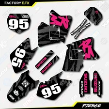 Black & Pink Fierce Graphics Kit fits 01-08 Suzuki RM125 RM250 RM 125 250 decal