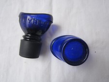 RINCE OEIL. BLEU COBALT MODELE BOUCHON RARE ET ANCIEN +1