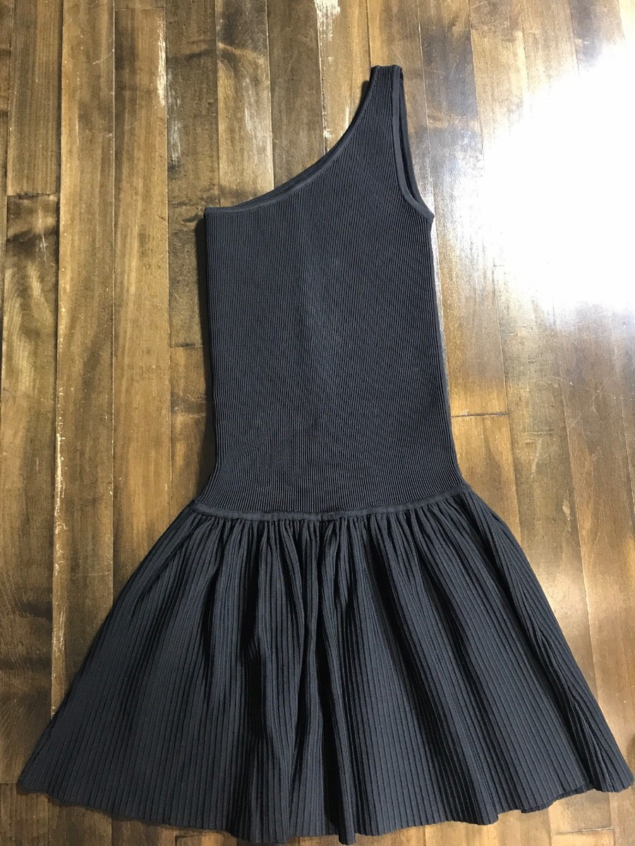 BCBGMAXAZRIA Women's One Shoulder Fit And Flare Dress Black Size Small |  eBay