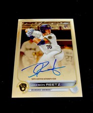 2022 TOPPS CHROME AUTOGRAPH JAKSON REETZ RC BREWERS CERTIFIED AUTO RA-JRE