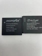 2x Digipower  Re-Fuel Rechargeable Lithium-Ion  Battery for Canon NB-4L