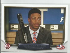 Monte Harrison Milwaukee Brewers 2014 Bowman Draft Draft Night