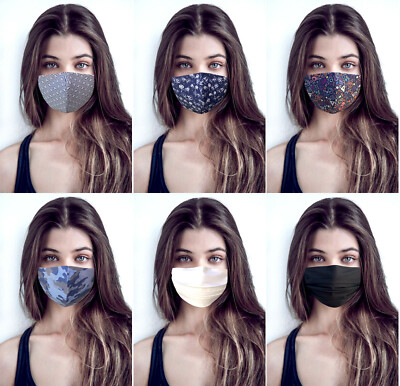 Gesichtsmaske Baumwollstoff Waschbar Wiederverwendbar Unisex Schutz Atmungsaktiv Bedeckend