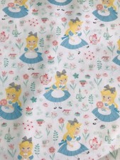 Rare ALICE IN WONDERLAND Fabric Disney FQ 18 x21