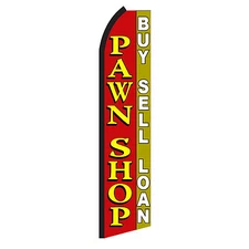 PAWN SHOP Advertising Sign Swooper Feather Flutter Banner Flag Only