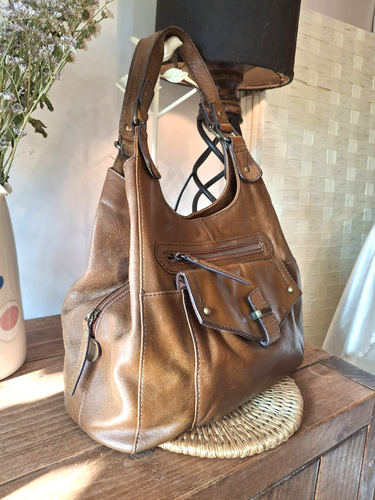 M&S Collection TAN Brown REAL LEATHER Shoulder Bag Medium - Picture 5 of 17
