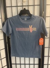 NWT Unisex Size M 8 Short Sleeved Pocket Tee Blue Wonder Nation Kids