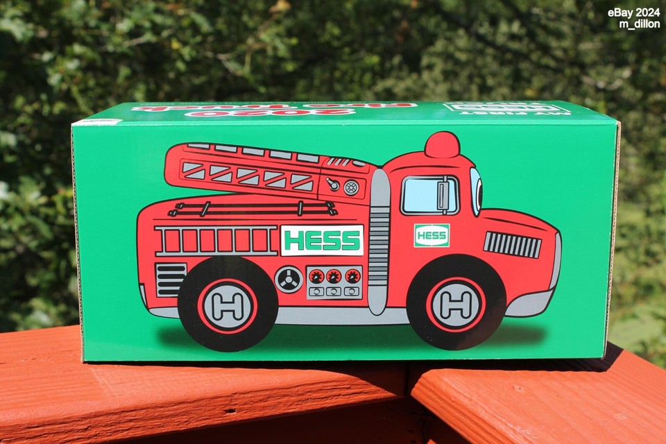 Mint 2020 Hess Plush Toy Fire Truck in Original Box with Tags Lights