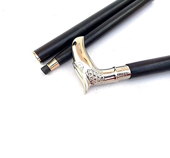 Victorian Solid Brass Eagle Head Handle Antique W… - image 3